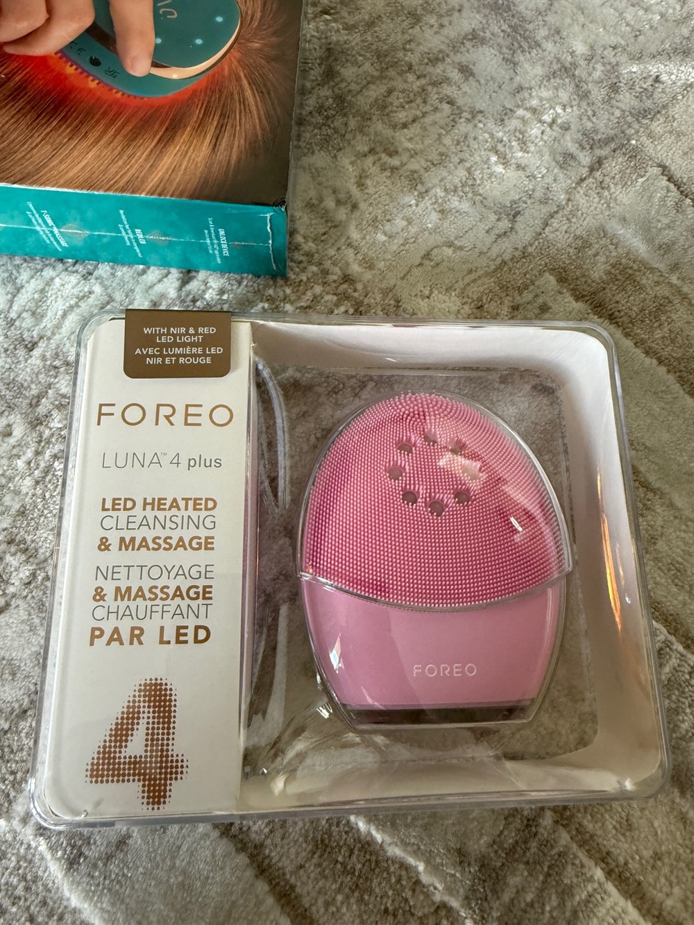 FOREO Luna 4 Plus Pink LED Facial Cleansing & Massage Device